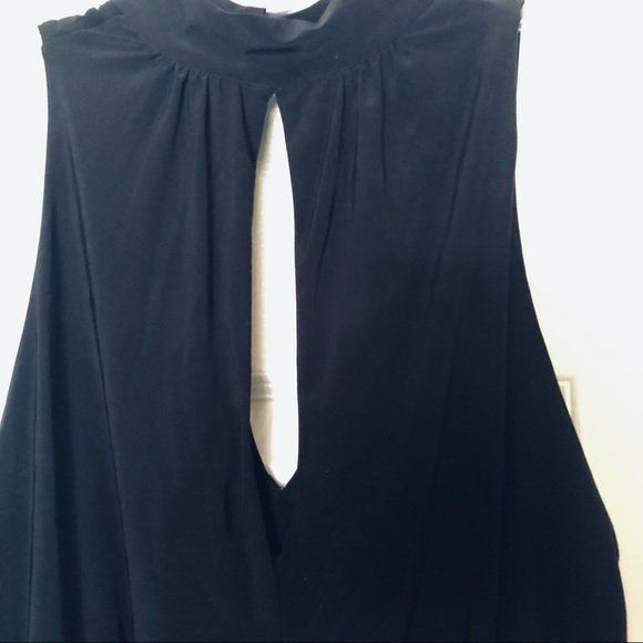 Leith Black Halter Neck Plunging Keyhole Bodysuit - Picture 2 of 6